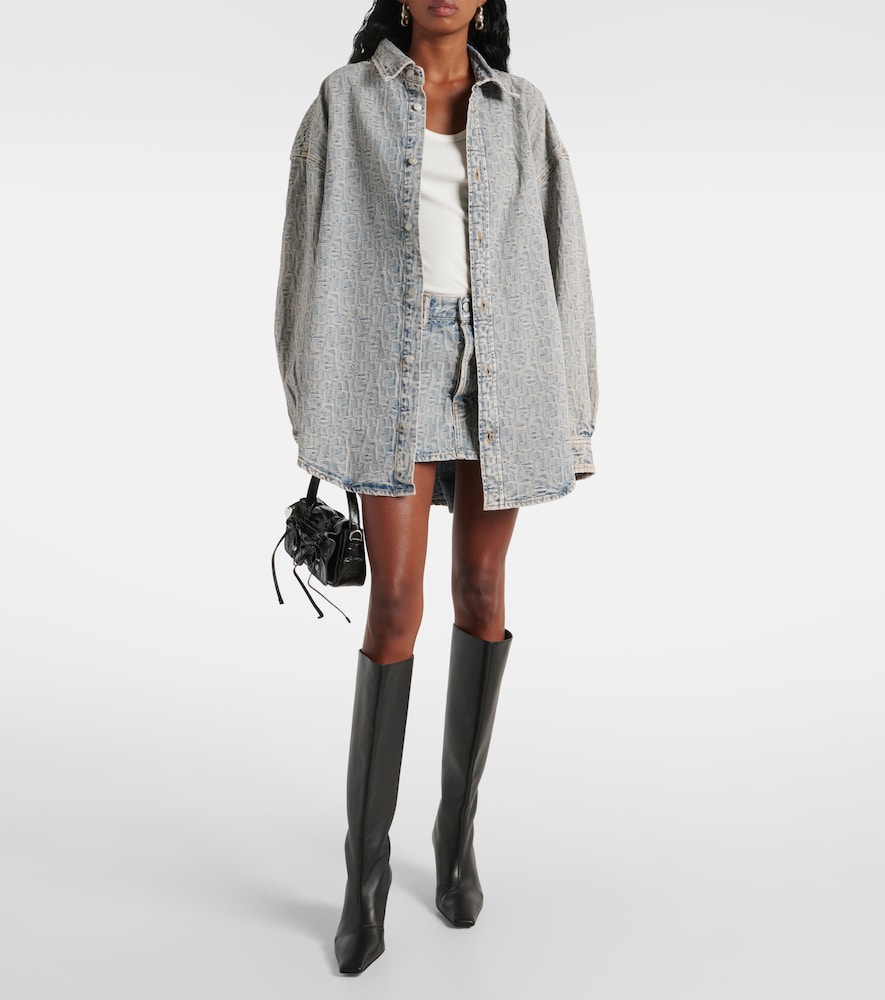  Acne Studios Acne Studios Monogram Low-rise Denim Miniskirt 