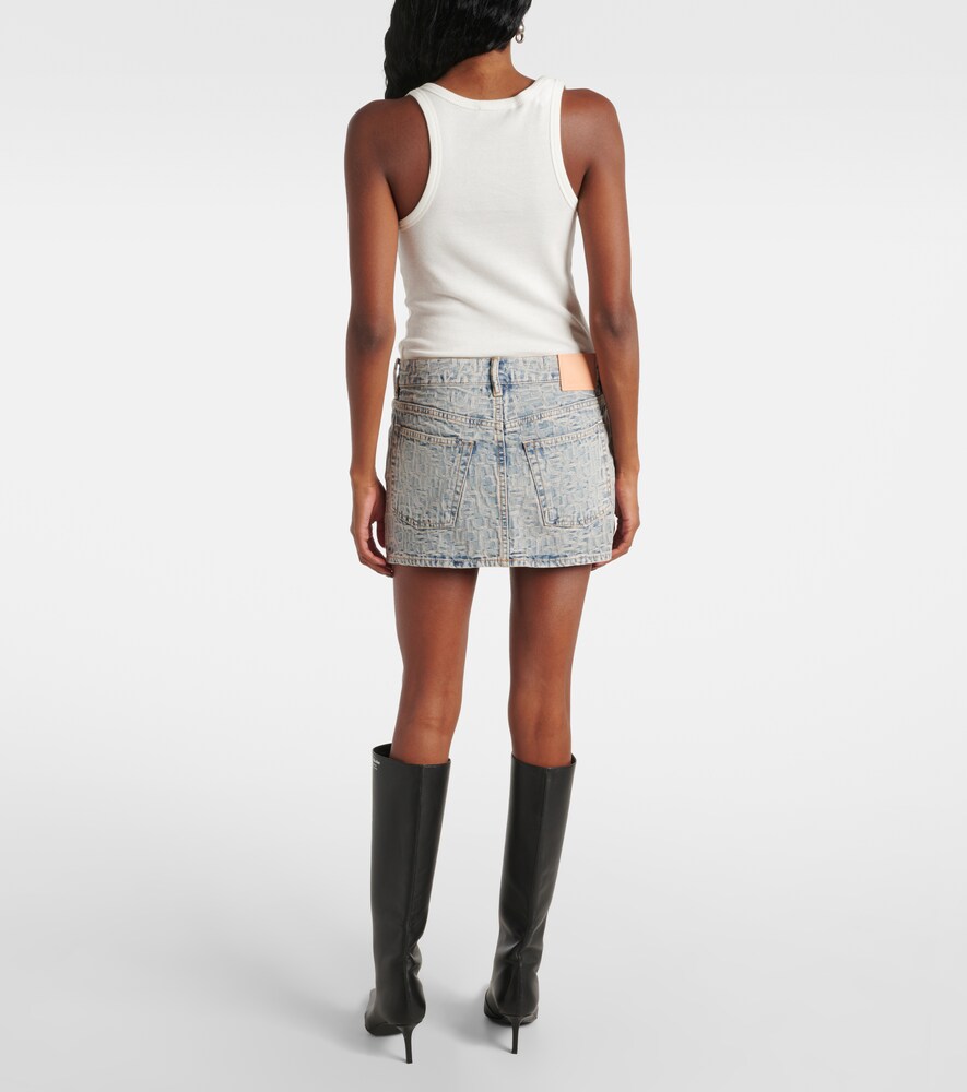  Acne Studios Acne Studios Monogram Low-rise Denim Miniskirt 