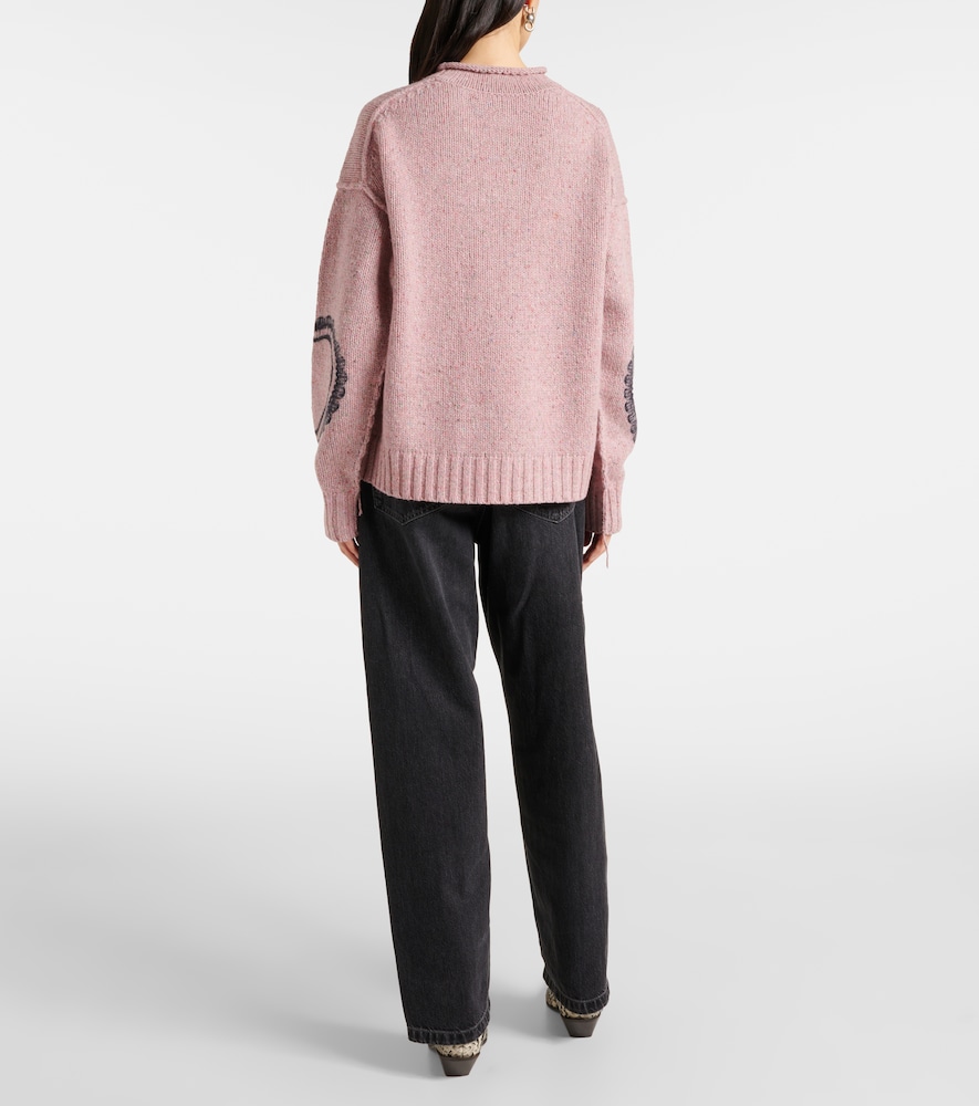 Printed Wool-Blend Sweater