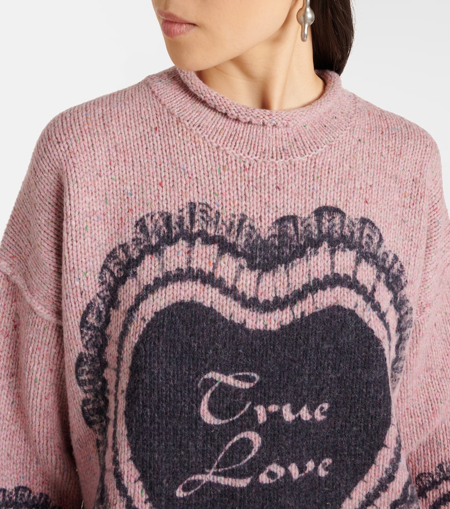 Printed Wool-Blend Sweater