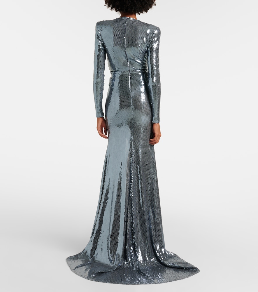  Alex Perry Alex Perry Sequined Gathered Gown 