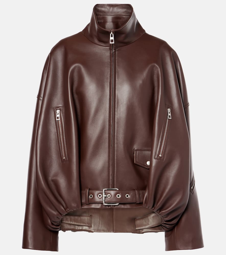 Loewe Balloon Jacket In Nappa Lambskin In Brown