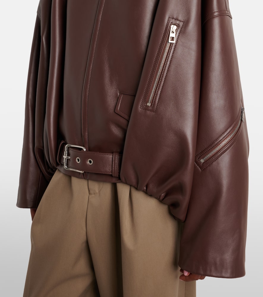 Loewe Balloon Jacket In Nappa Lambskin In Brown