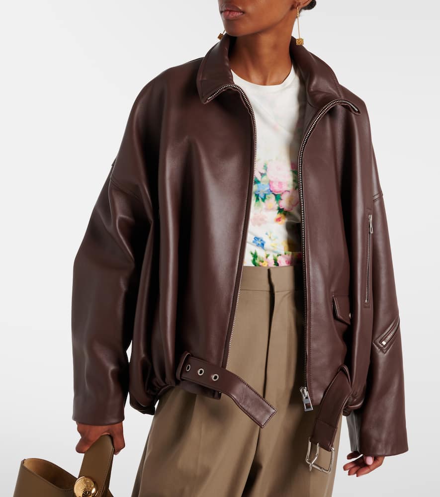 Loewe Balloon Jacket In Nappa Lambskin In Brown