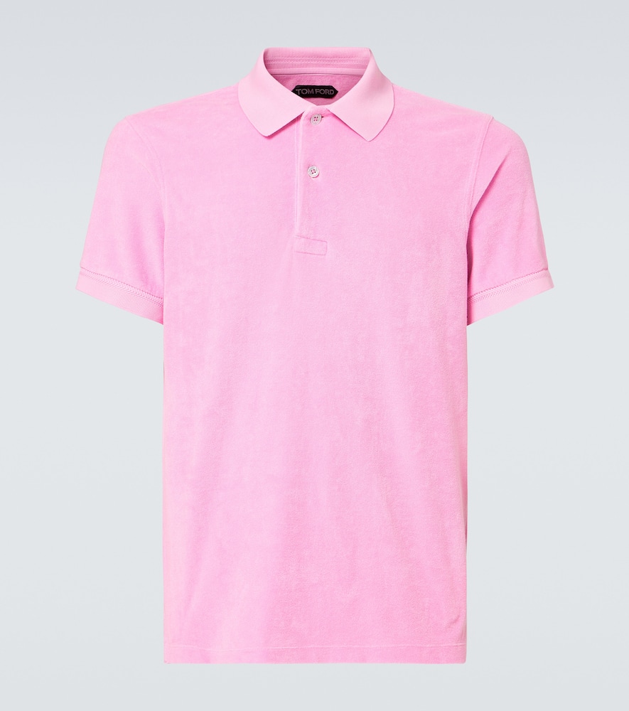Tom Ford Classic Piquet Polo With Three-button Placket In Quartz Pink