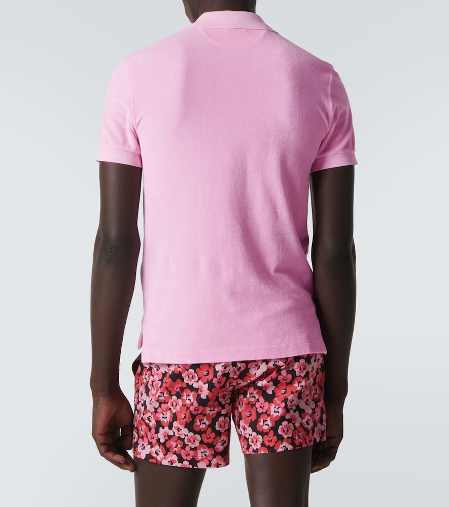 Tom Ford Classic Piquet Polo With Three-button Placket In Quartz Pink
