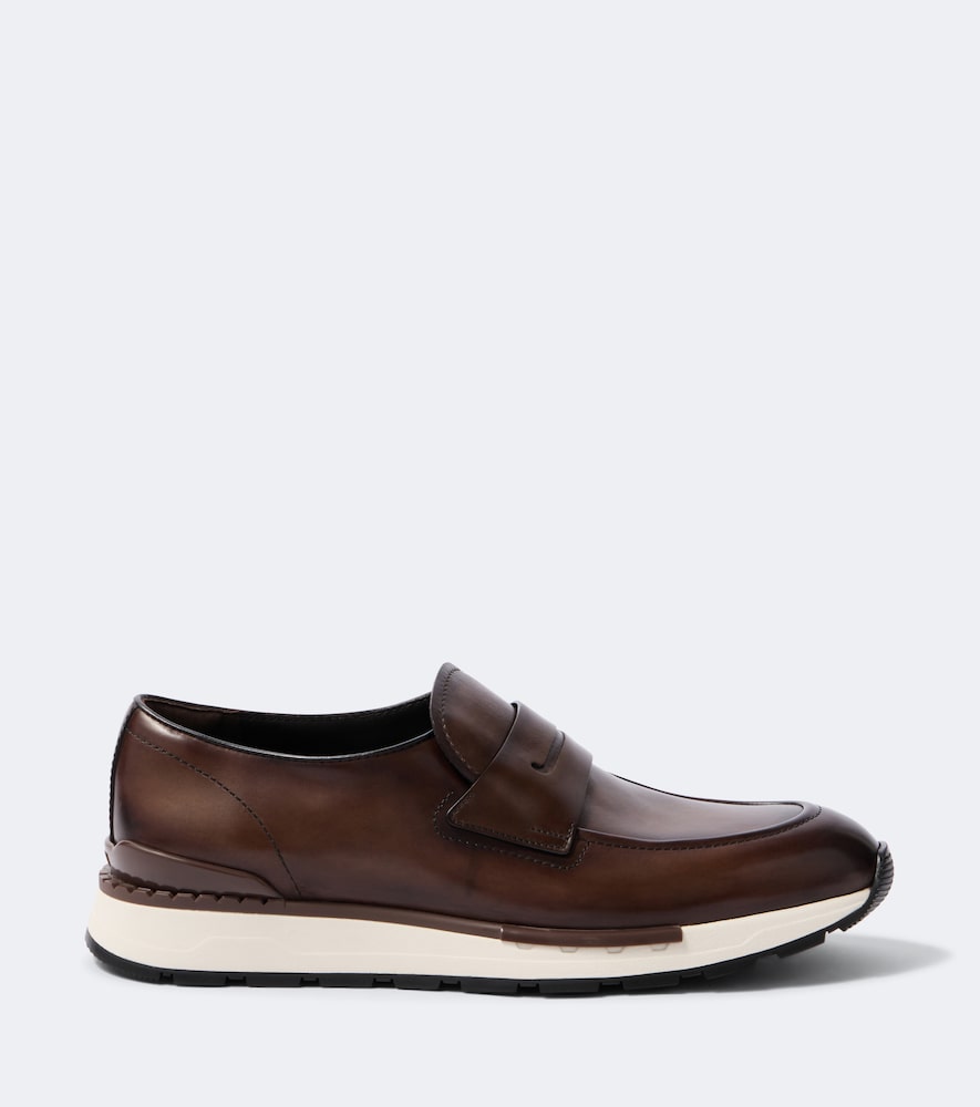 Fast Track Leather Penny Loafers
