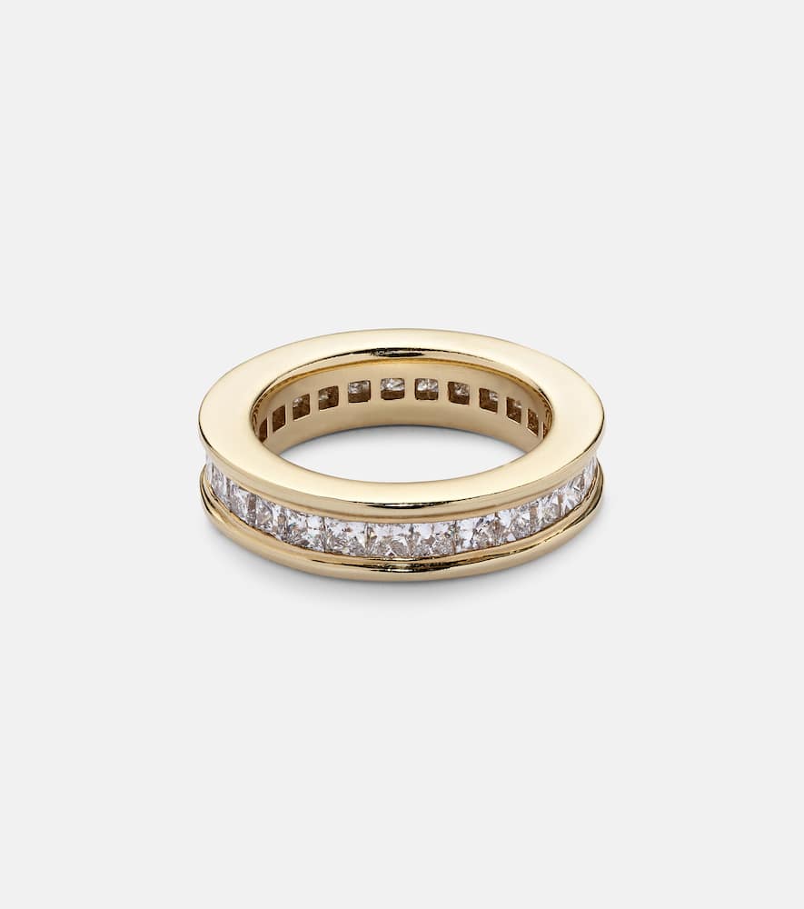 Octavia Elizabeth Ivy Eternity 18kt Gold Ring With Diamonds In Gold