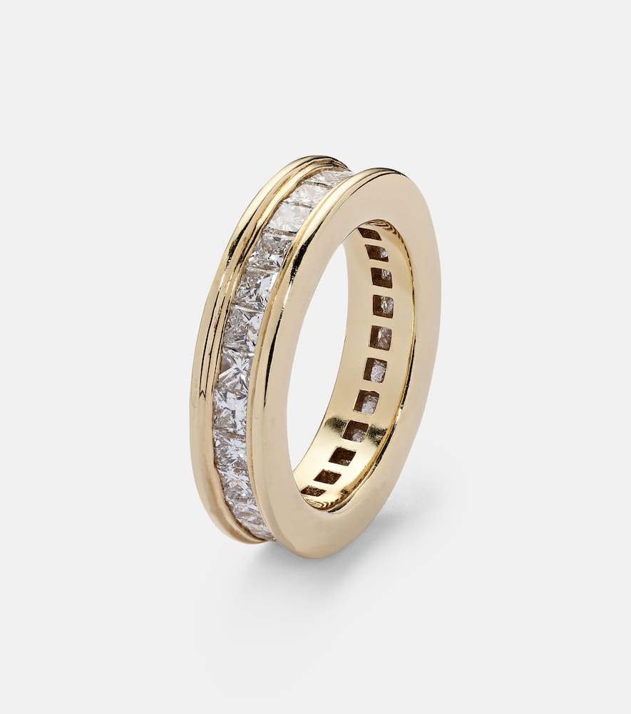 Octavia Elizabeth Ivy Eternity 18kt Gold Ring With Diamonds In Gold