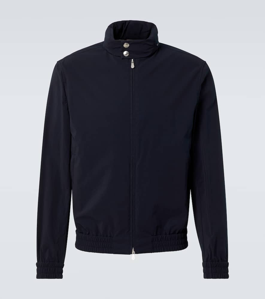 Cotton canvas bomber jacket