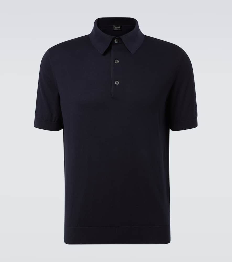 Zegna Cotton Polo Shirt In Blue