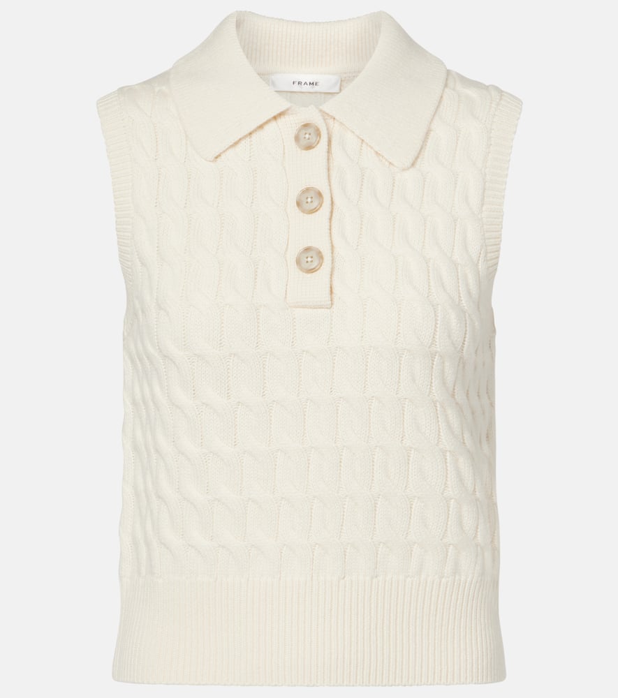 The Cable Polo wool sweater vest