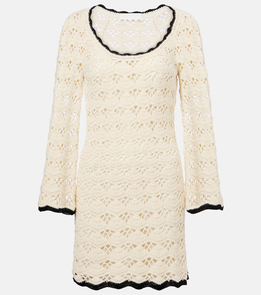 Zimmermann Women's White Rhiannon Pointelle Cotton Minidress UK 6P - Mytheresa