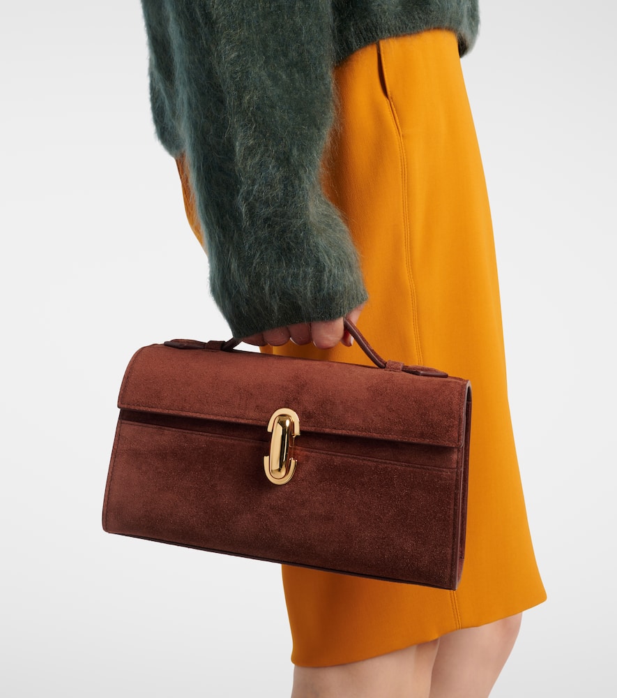 Savette Top-handle Clasp Tote Bag In Brown