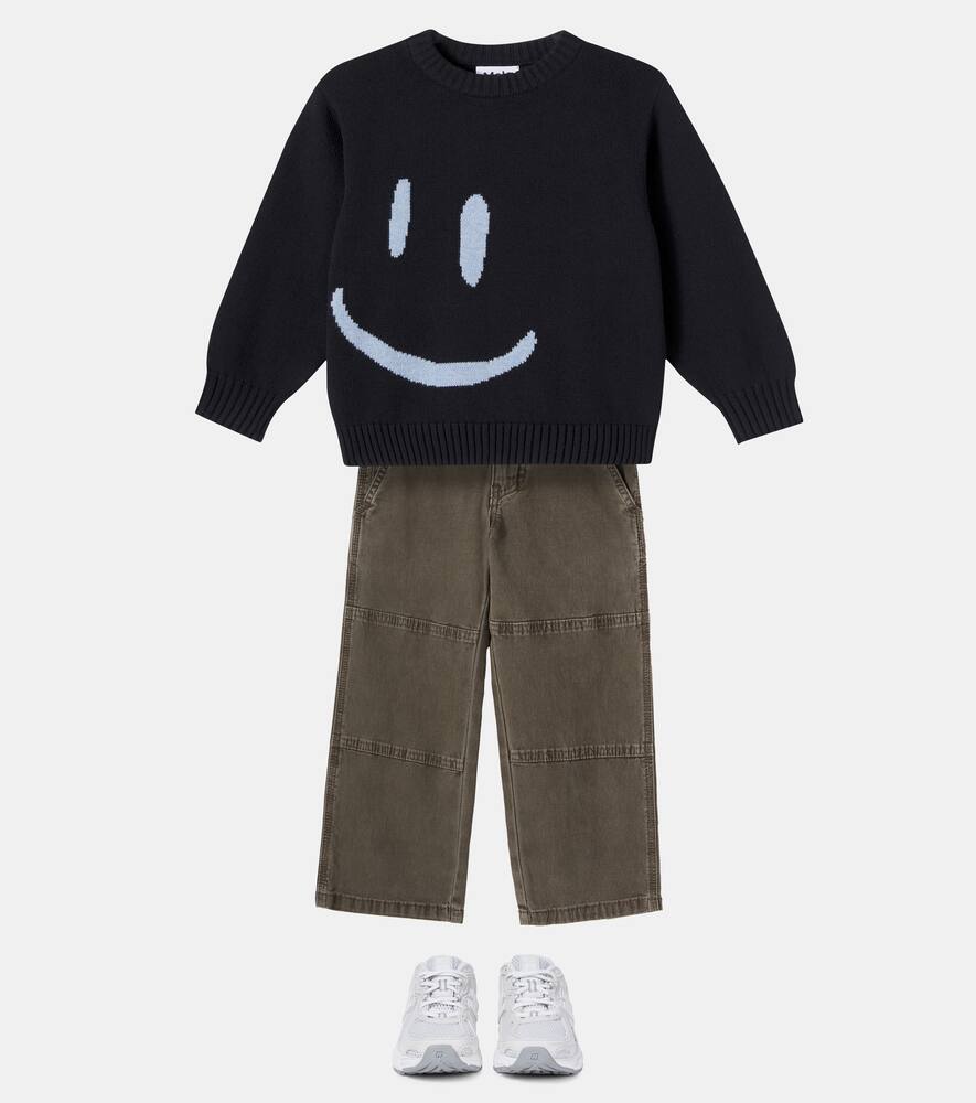 Molo Bello Cotton And Wool Sweater In Black