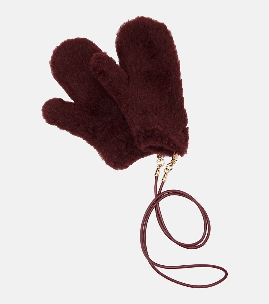Alpaca, wool, and silk mittens