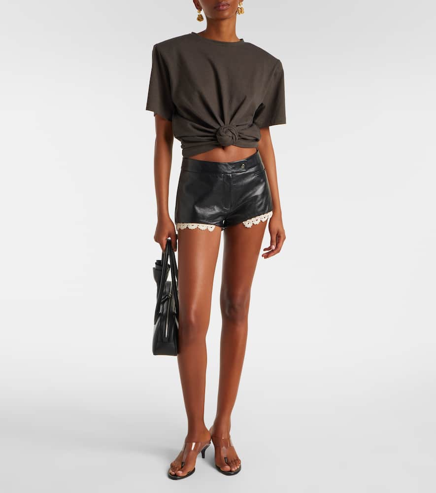 Magda Butrym Rose-accent Short-sleeve T-shirt In Gray