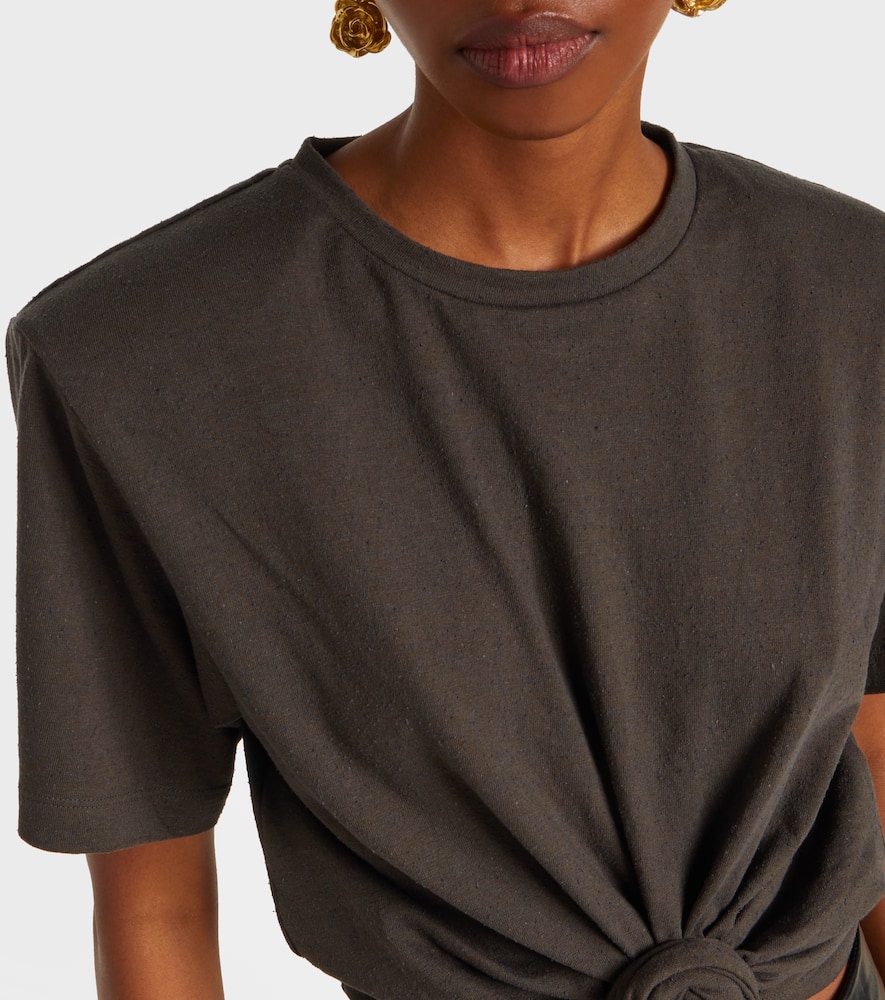 Magda Butrym Rose-accent Short-sleeve T-shirt In Gray