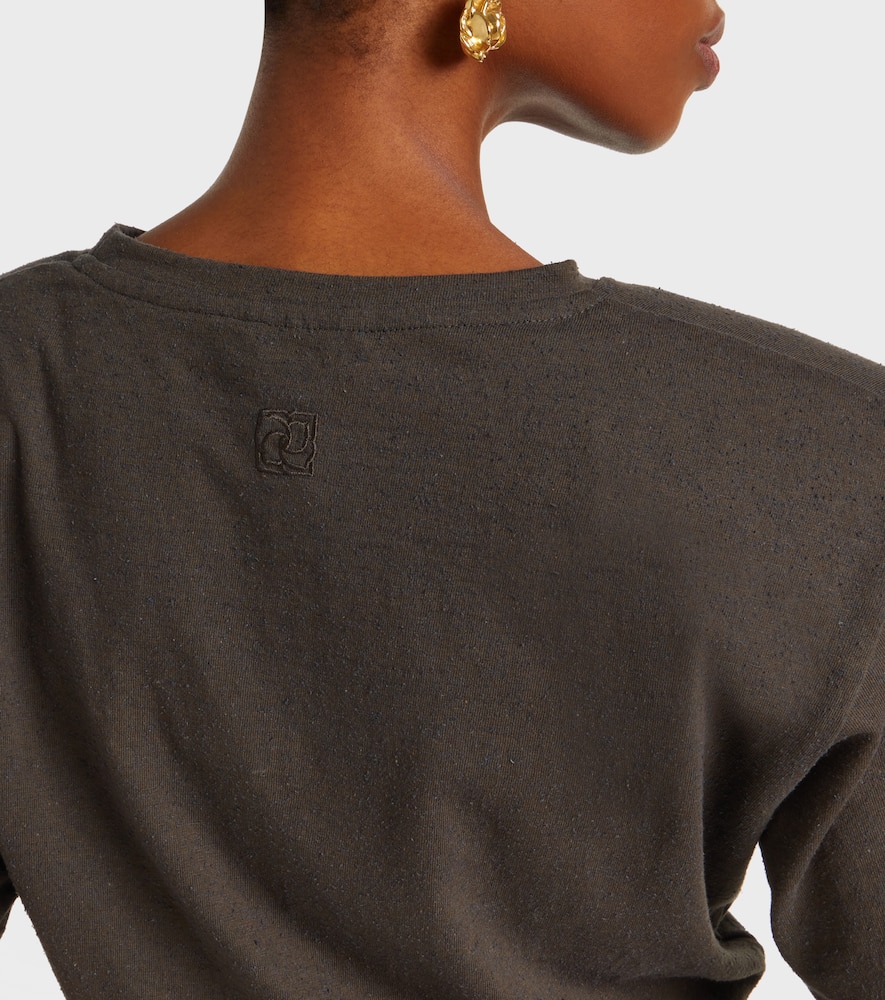 Magda Butrym Rose-accent Short-sleeve T-shirt In Gray