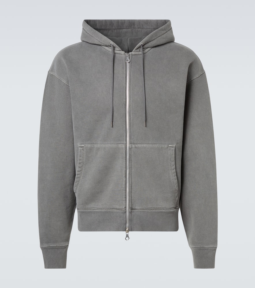 Our Legacy Rascal Cotton Fleece Zip-up Hoodie In Gray