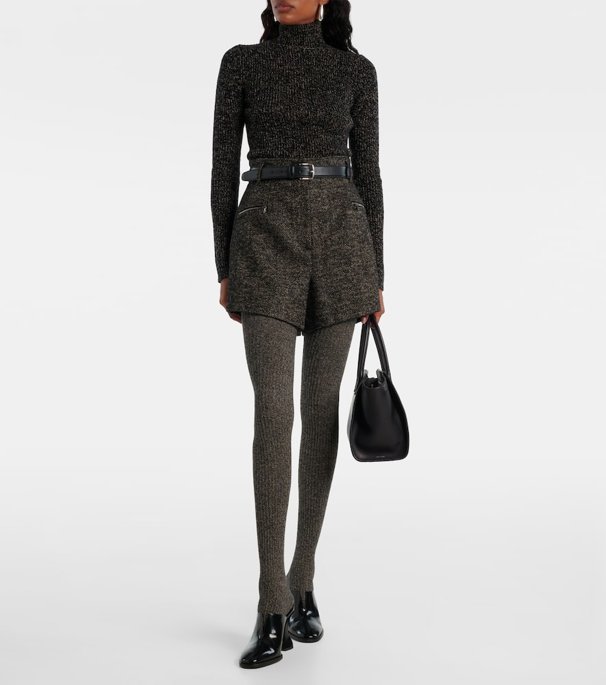 Max Mara Cashmere And Wool-blend Tights In Green
