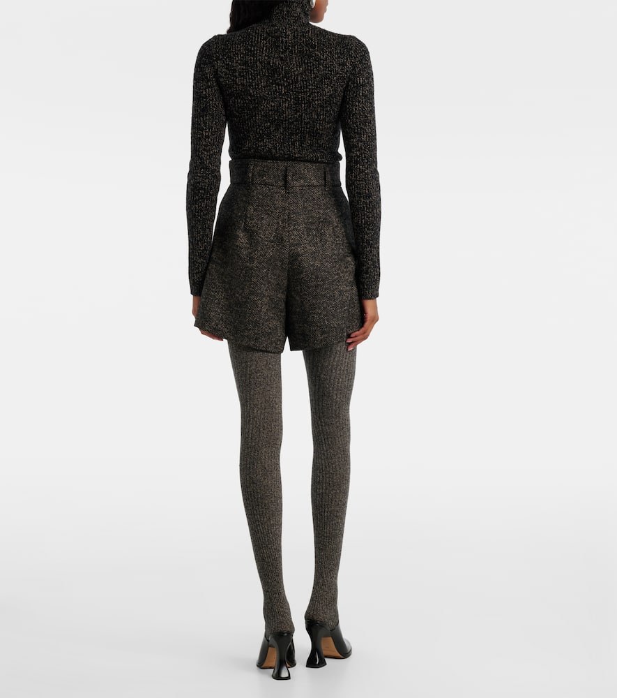 Max Mara Cashmere And Wool-blend Tights In Green