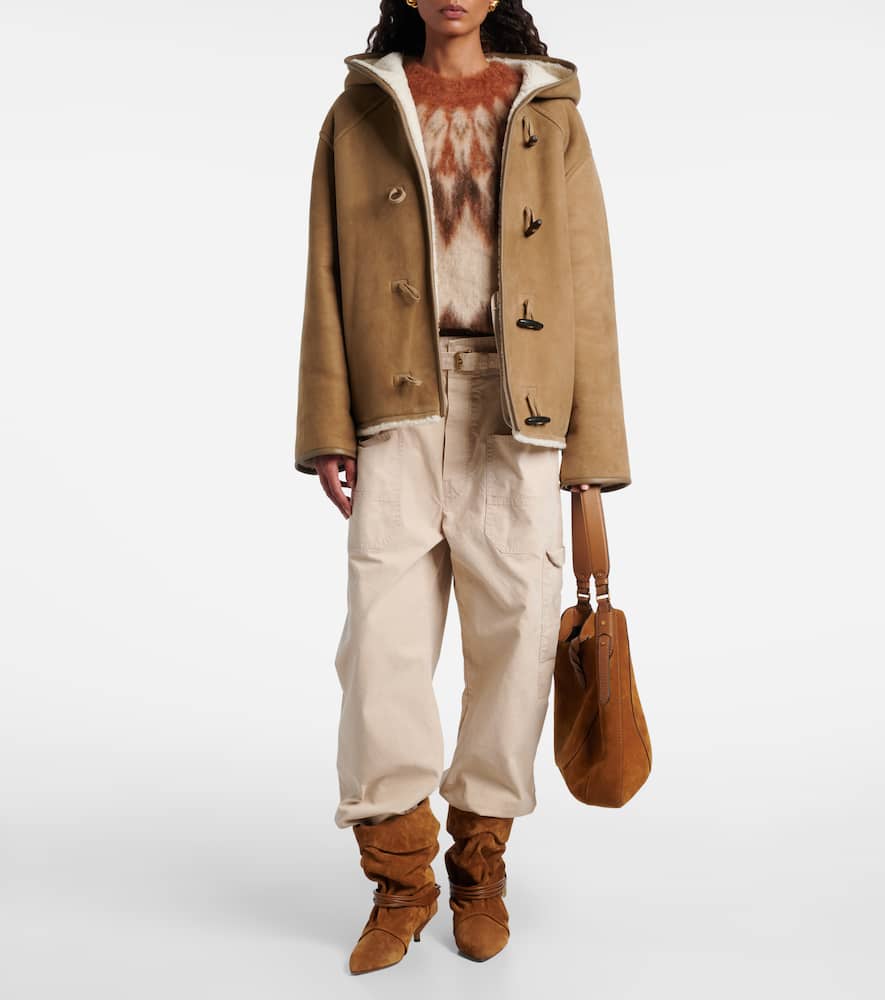 Yves Salomon Reversible Leather And Shearling Jacket In Brown