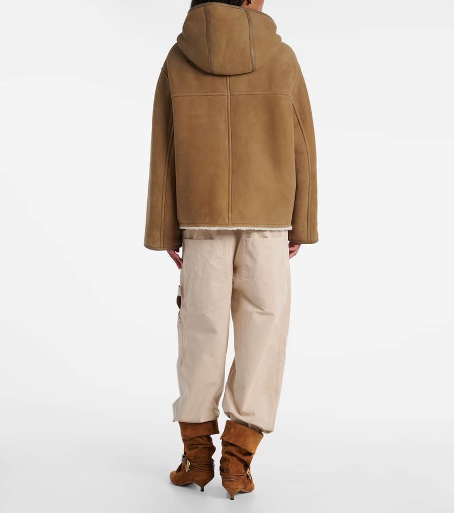 Yves Salomon Reversible Leather And Shearling Jacket In Brown