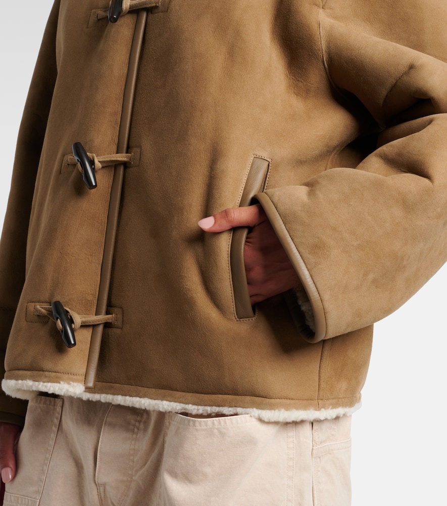Yves Salomon Reversible Leather And Shearling Jacket In Brown