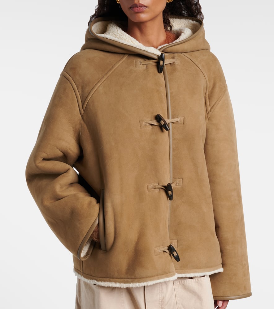 Yves Salomon Reversible Leather And Shearling Jacket In Brown