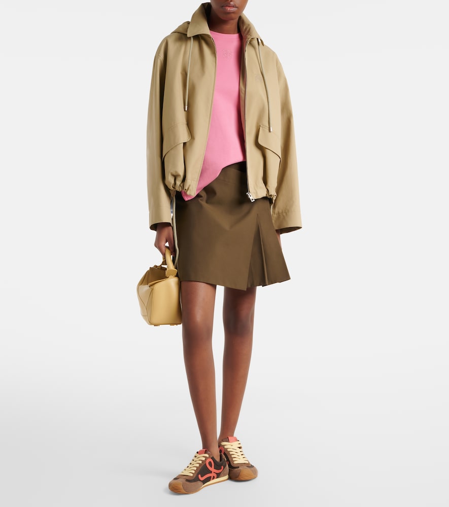  Loewe Loewe Wickelrock Aus Einem Baumwollgemisch Mit Leder 