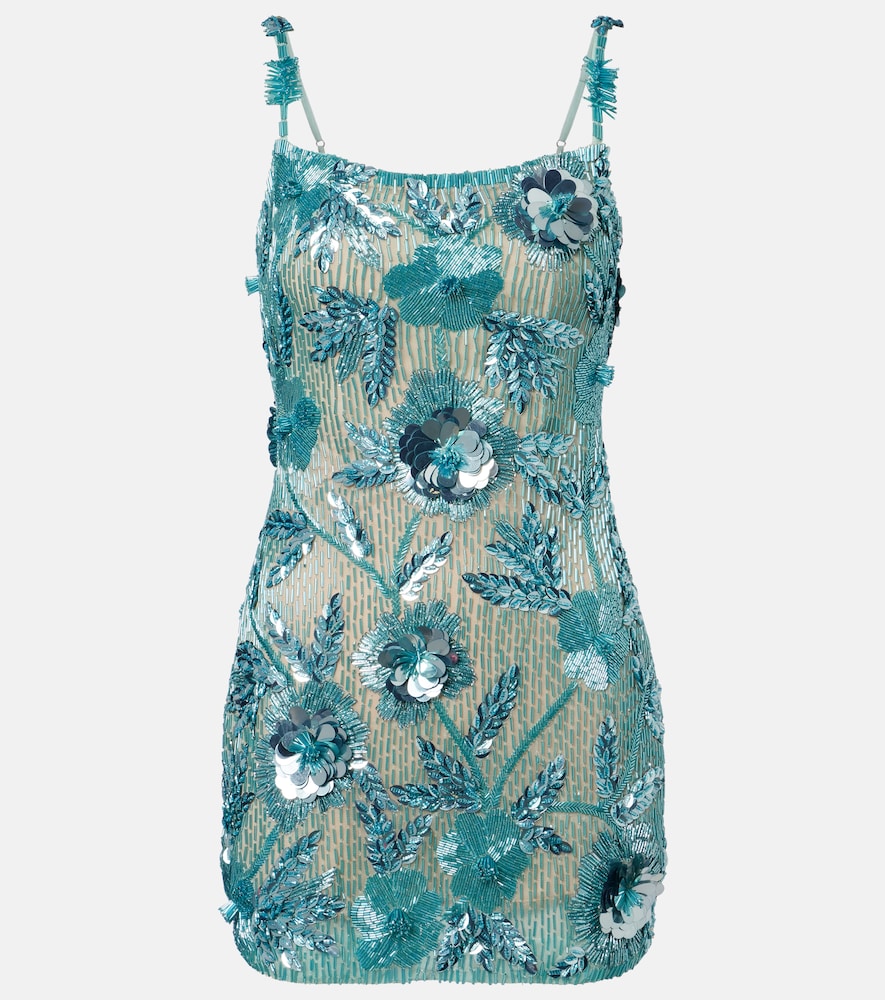 Rachel Gilbert Pierre beaded floral-appliqué minidress | Thumbnail 6