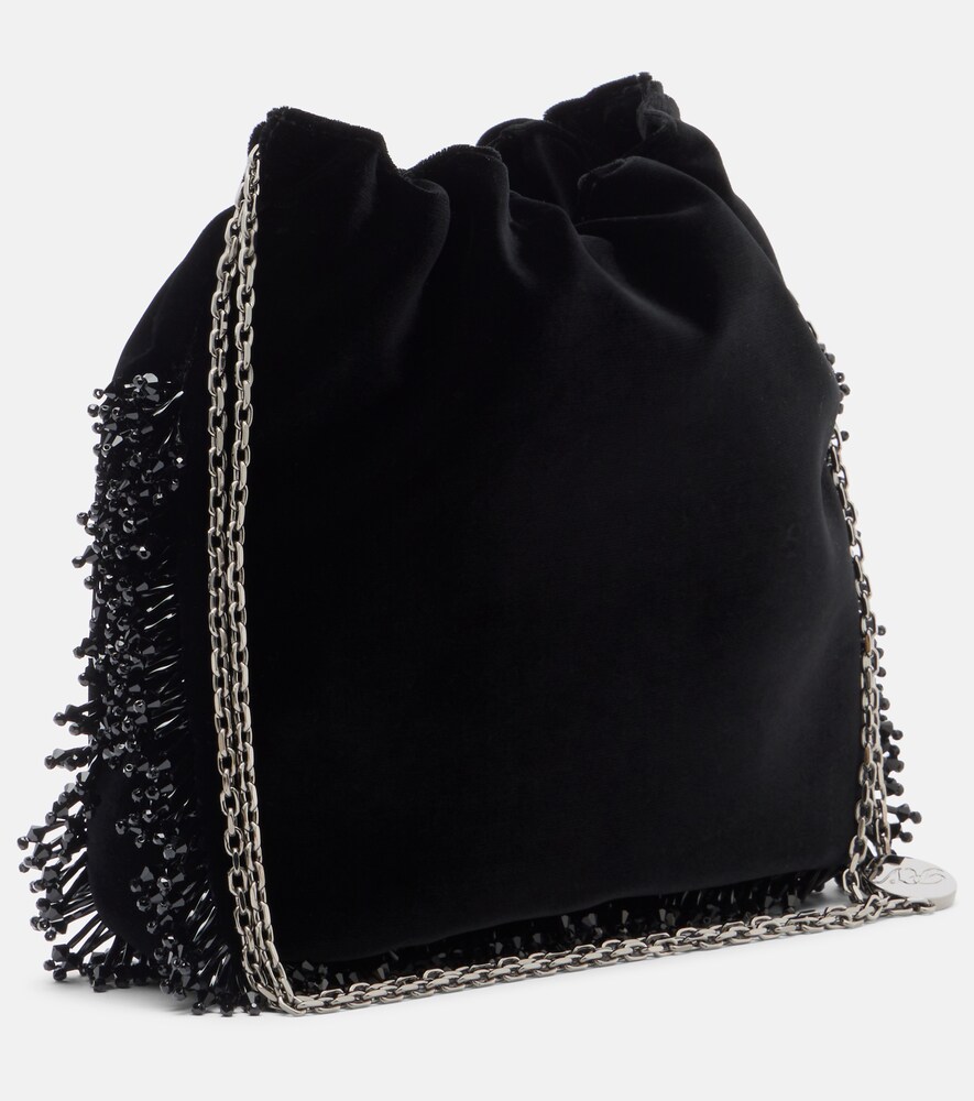  Roger Vivier Roger Vivier Verzierte Bucket Bag Pilgrim Mini Aus Samt 