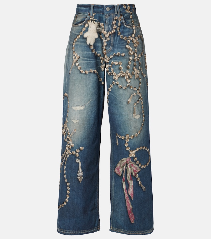 Acne Studios 1981 trompe l'ail wide-leg jeans