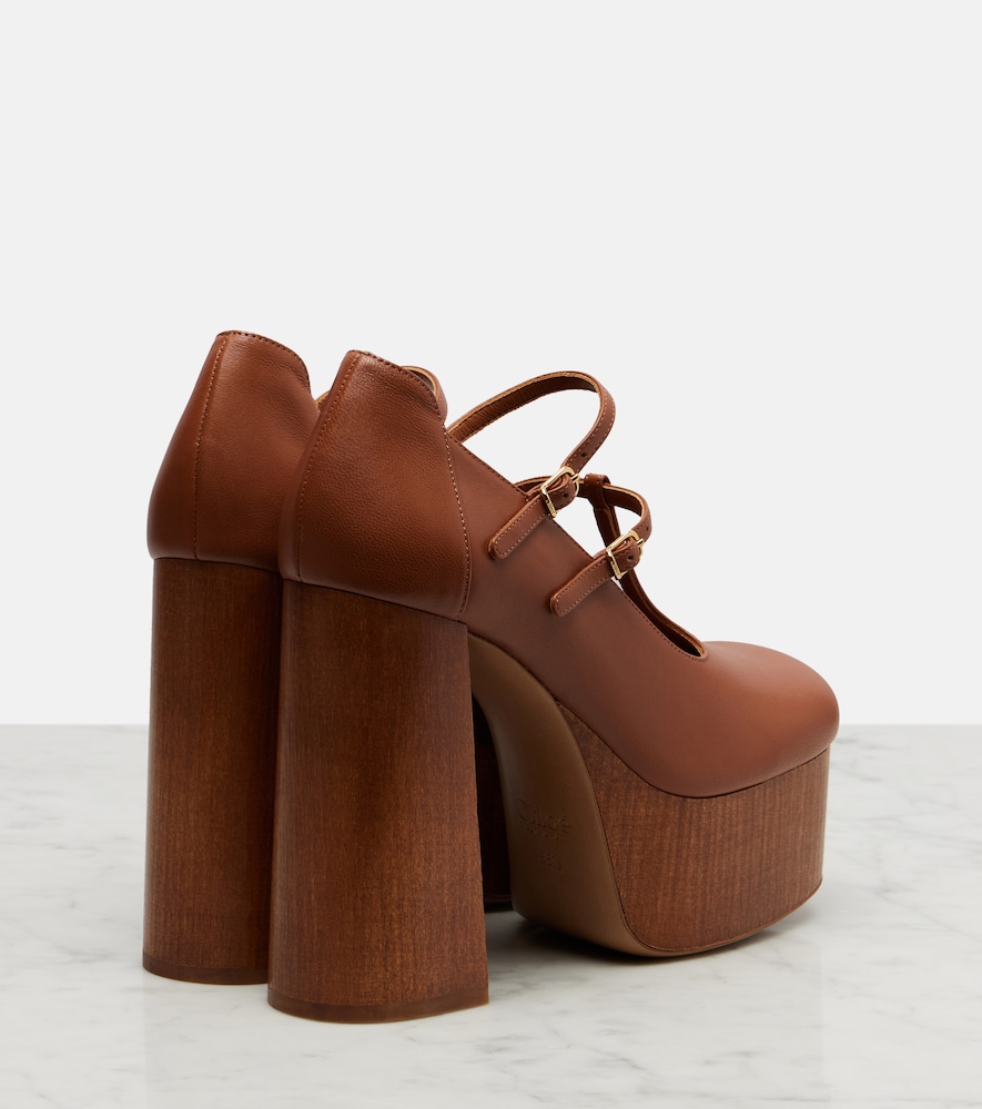  Chloe Chloe Loti Leather Platform Mary Jane Pumps 