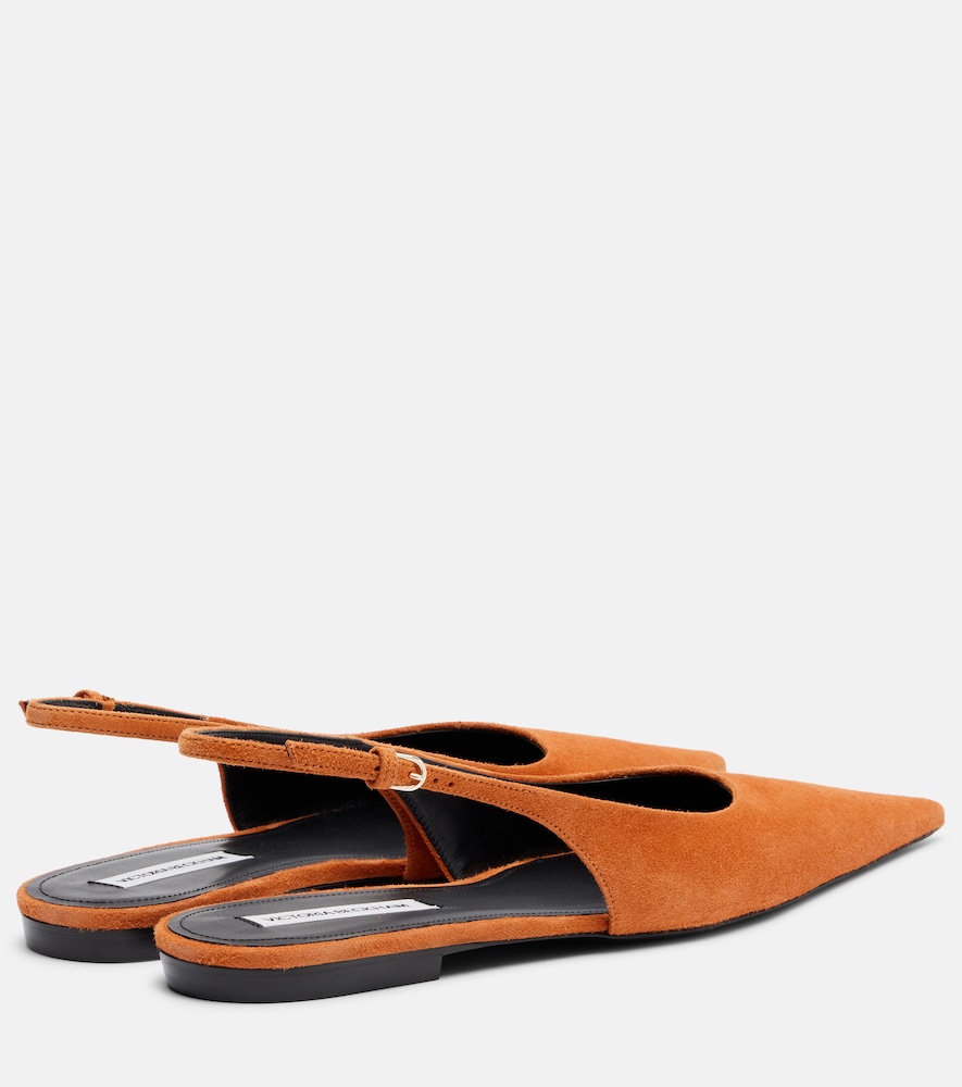 Victoria Beckham Victoria Beckham Suede Slingback Flats 