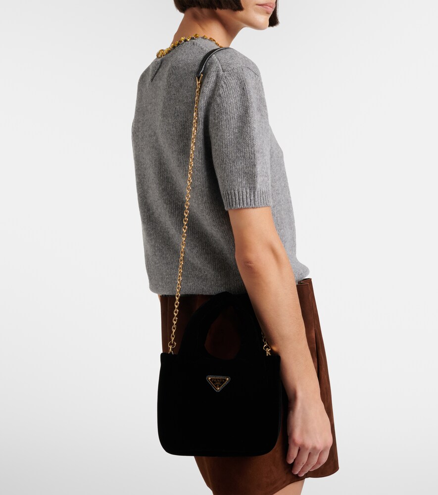 Prada Mini velvet top-handle bag