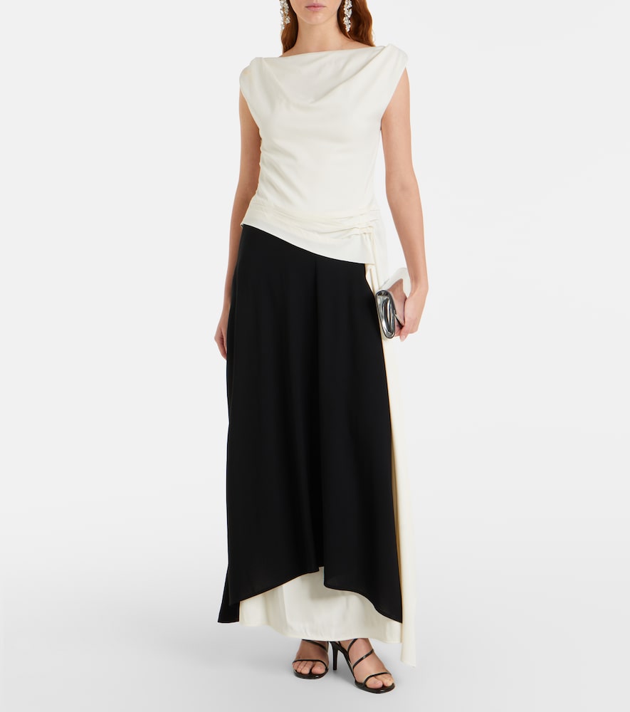 Proenza Schouler Daliah draped crêpe satin maxi dress