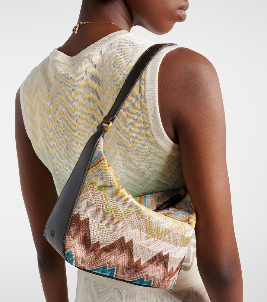 Missoni Soft Zigzag leather-trimmed shoulder bag