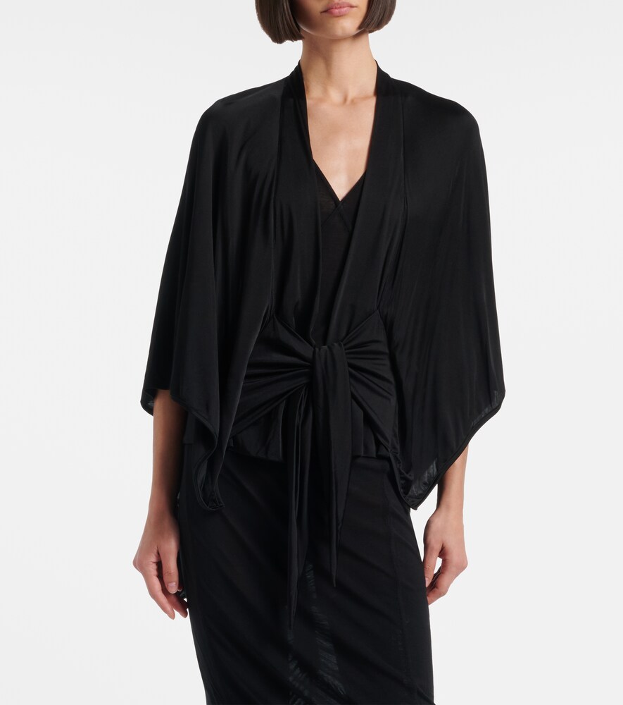 Rick Owens Half Moon satin jersey cape