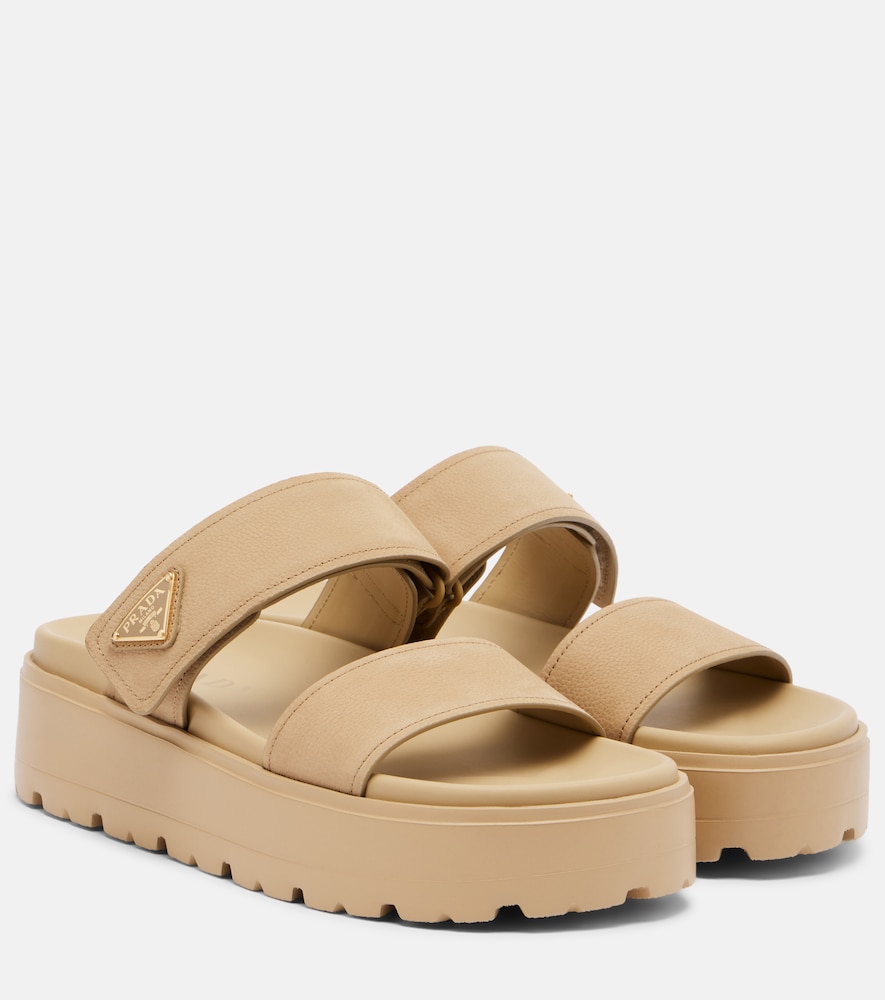 Prada Leather platform sandals