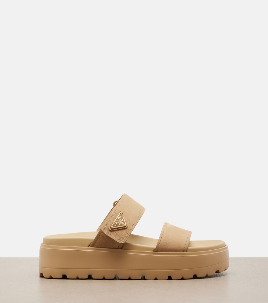  Prada Prada Leather Platform Sandals 