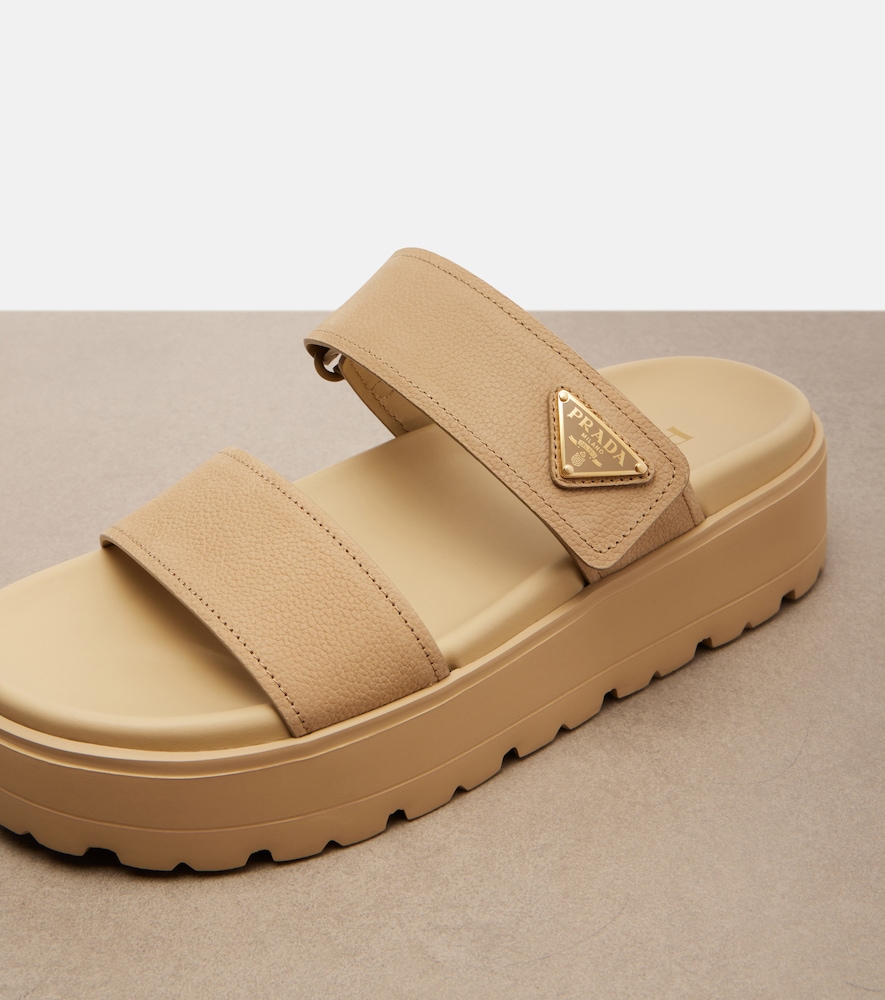  Prada Prada Leather Platform Sandals 