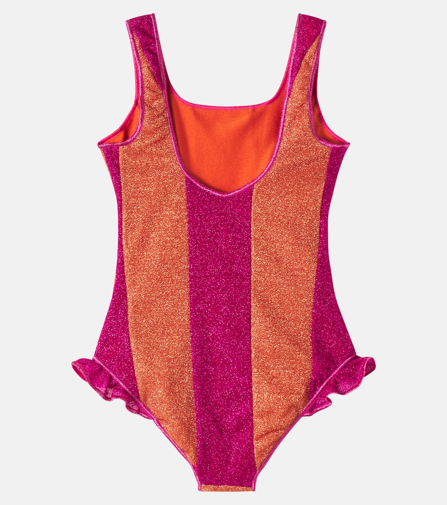  Oseree Kids Osã©ree Kids Lumiã¨re Ruffled Striped Swimsuit 