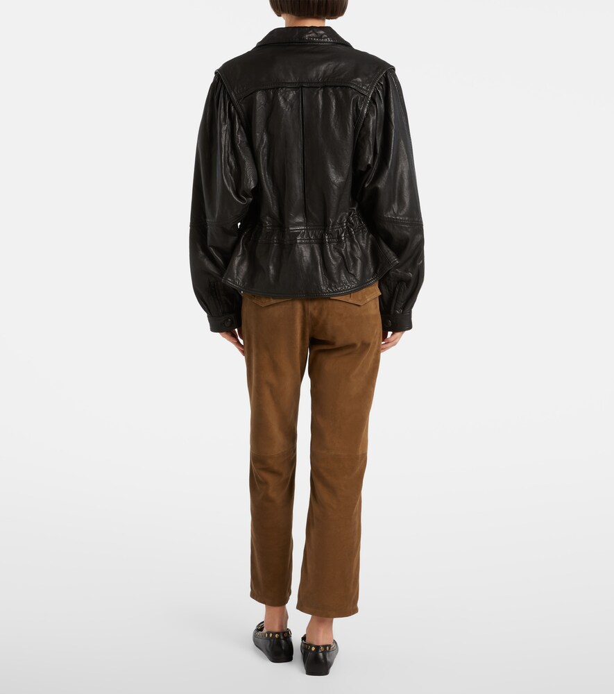  Isabel Marant Isabel Marant Suede Straight-leg Pants 