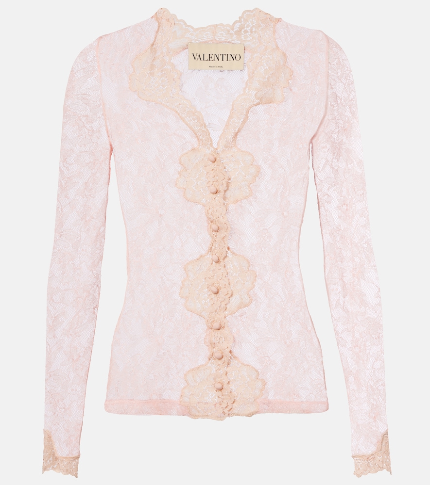 Valentino Floral sheer lace cardigan
