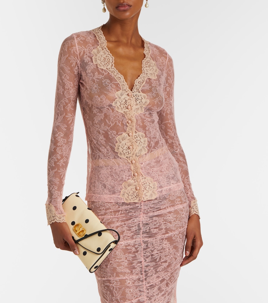 Valentino Floral sheer lace cardigan