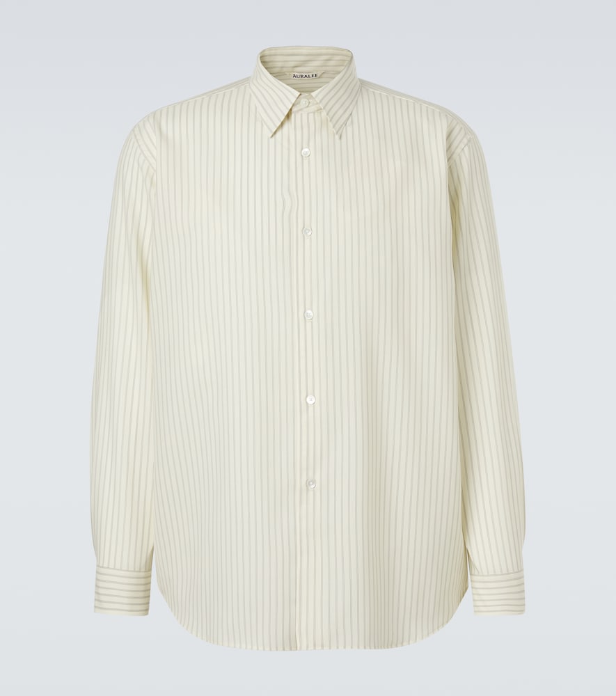 Striped wool shirt