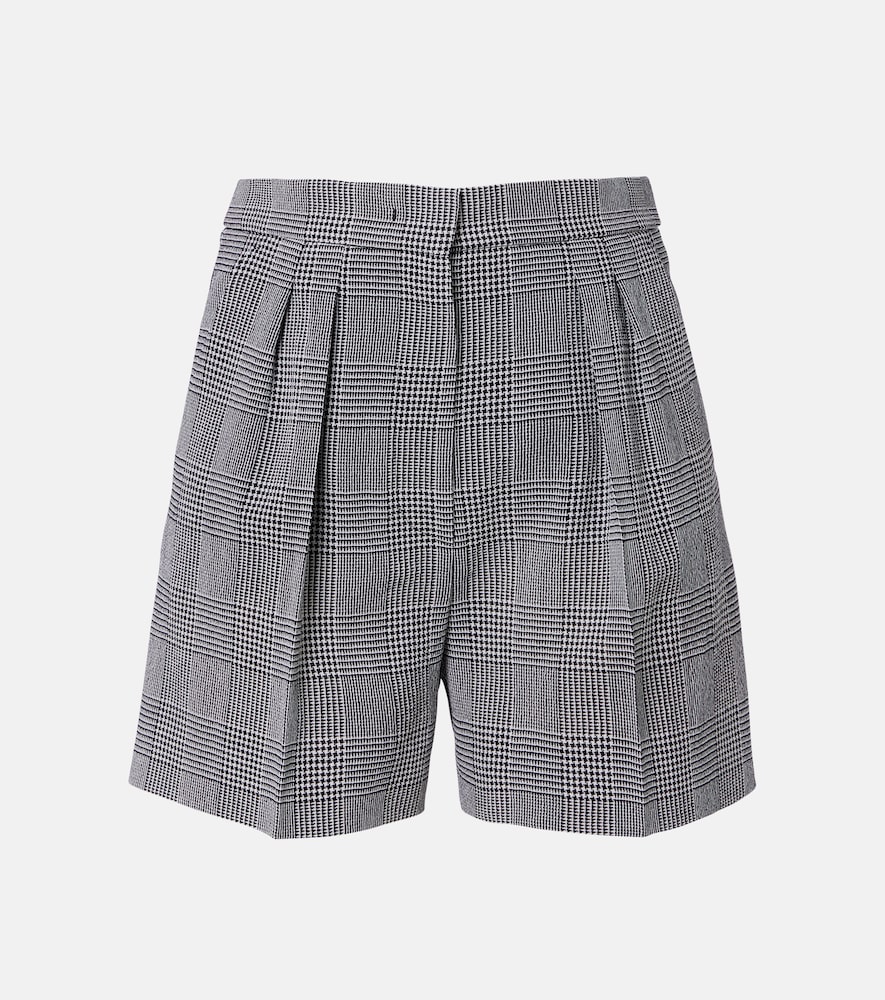 Shorts in crÃªpe di lana a quadri