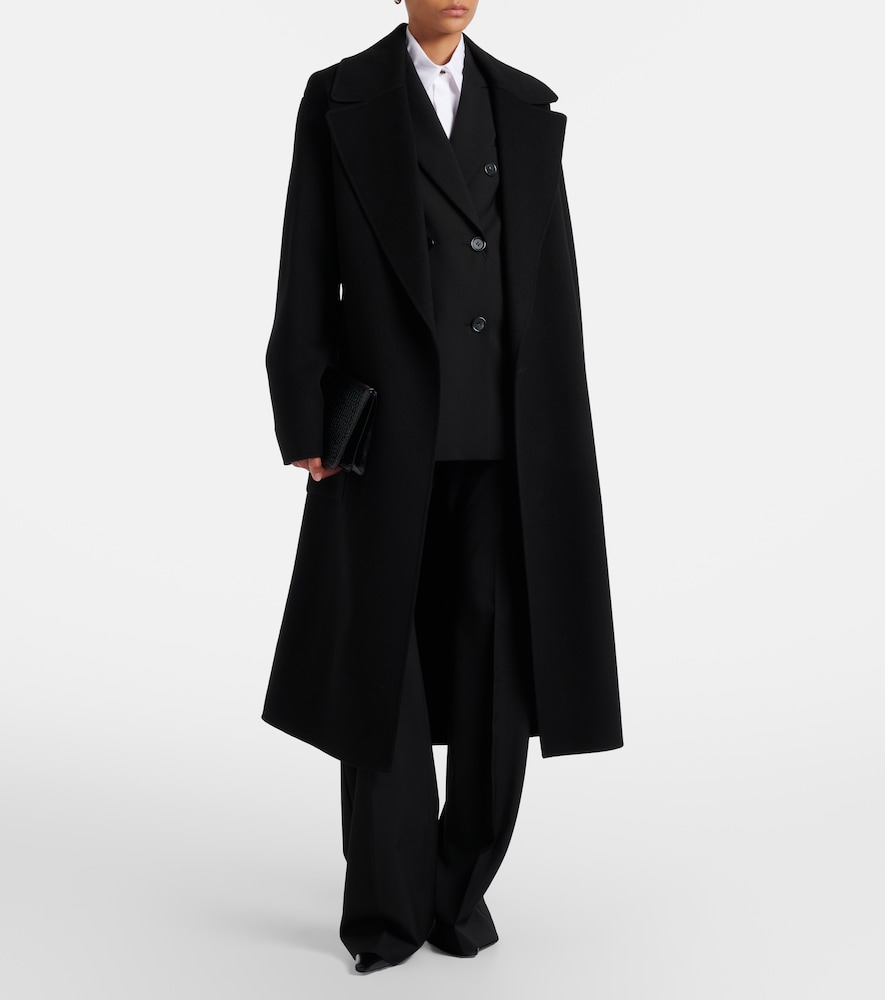  Sportmax Sportmax Belted Oversized Virgin Wool Wrap Coat 